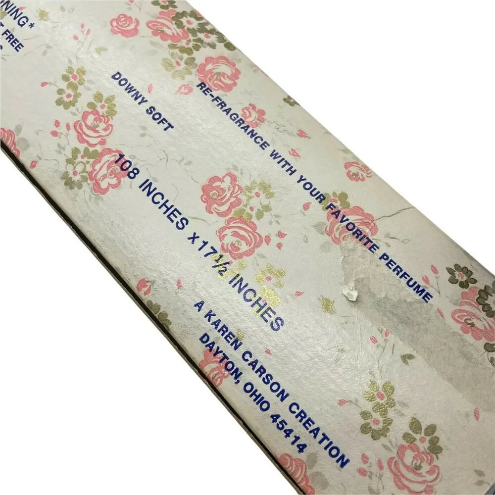 Scented Shelf Paper 50s 60s Vintage Polyfab Multicolor Floral Partial Roll 17.5