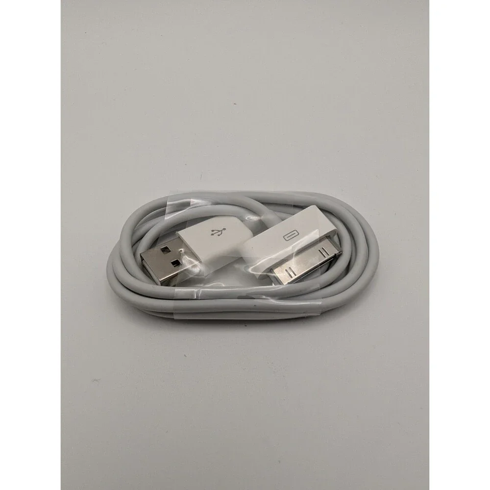 Gray USB 2.0 to 30-Pin Charge & Data Sync Cable, 1-Port Plastic Plain 3' long.