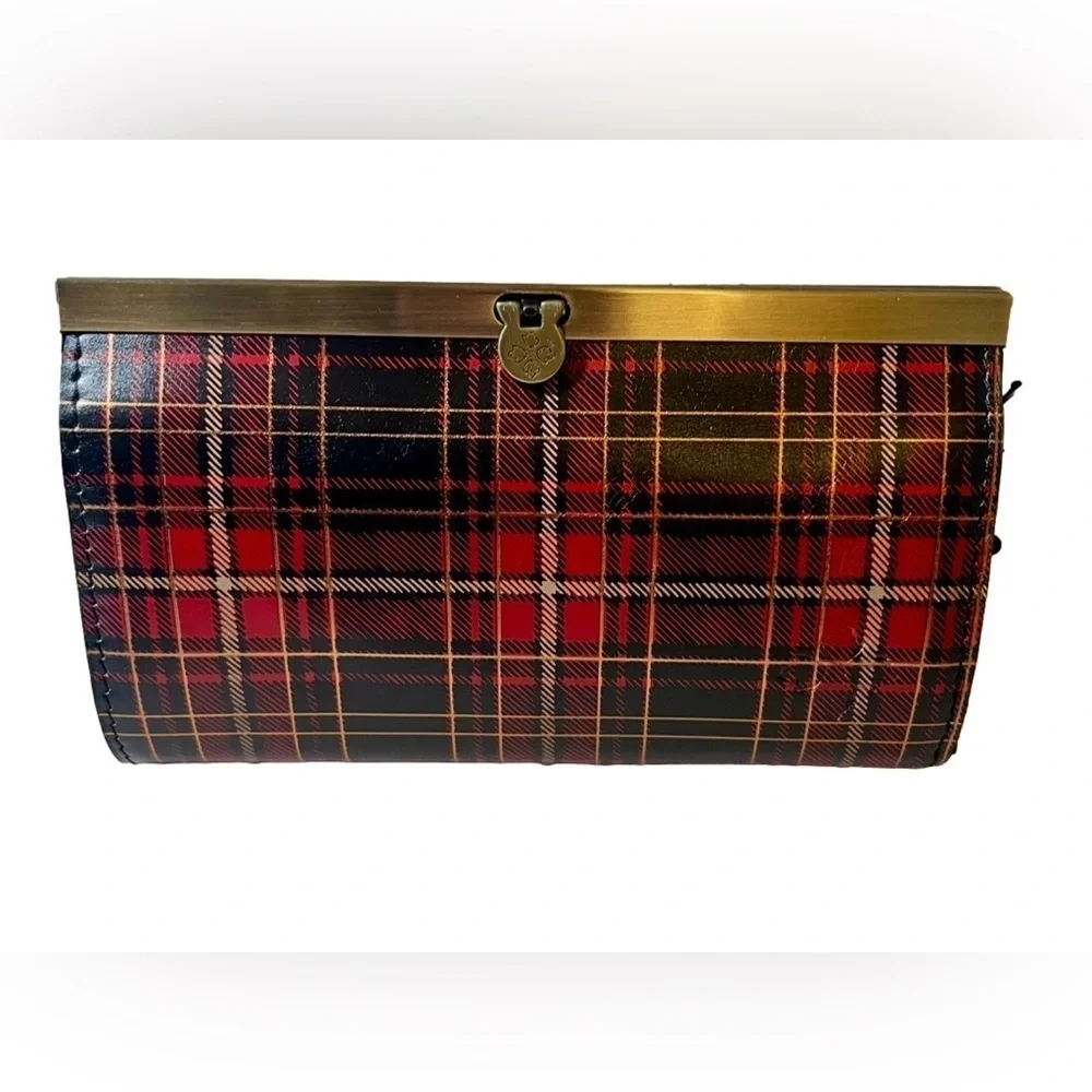 NWT Patricia Nash Tartan Cauchy Leather Framed Wallet