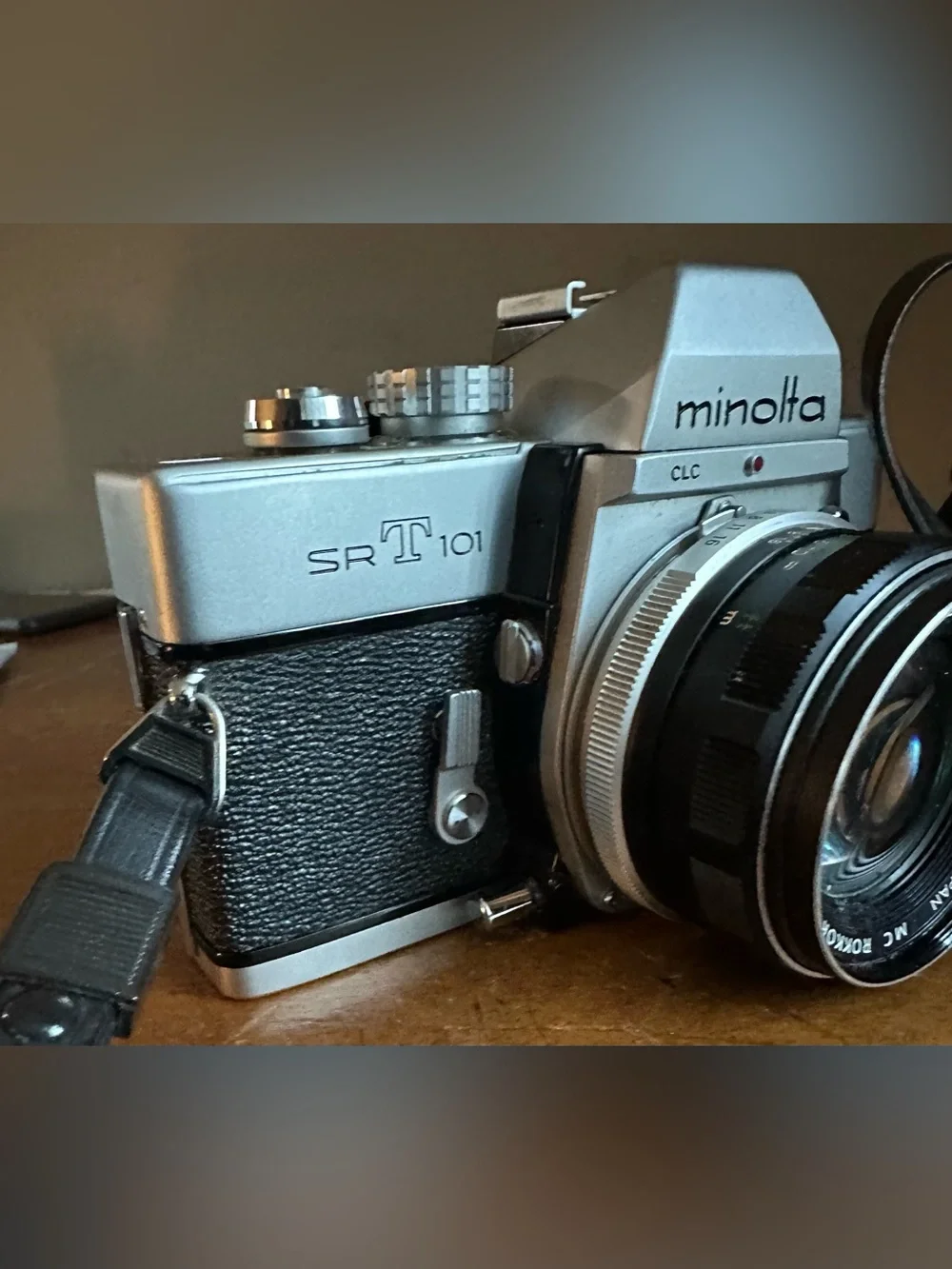 Minolta SR-T 101 35mm SLR Camera - Silver and Black