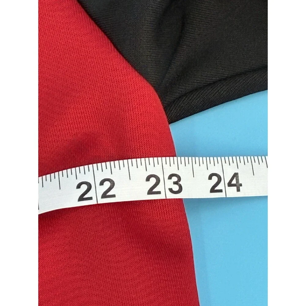 Jordan Air Men’s Full Zip Track Jacket Red Black Logo Tape Size Large