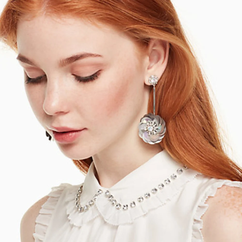 KATE SPADE Statement Sequin Drop Earrings
