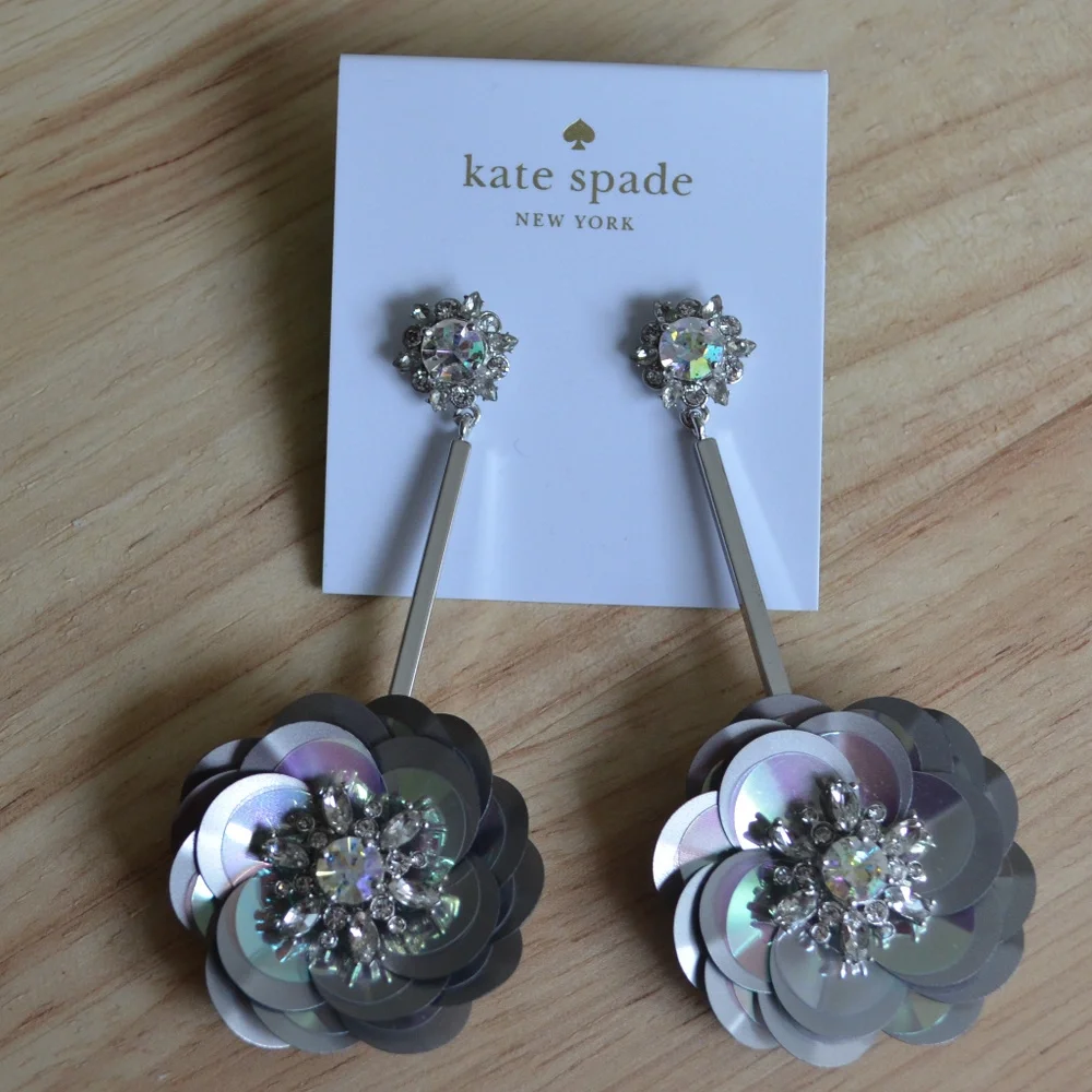 KATE SPADE Statement Sequin Drop Earrings