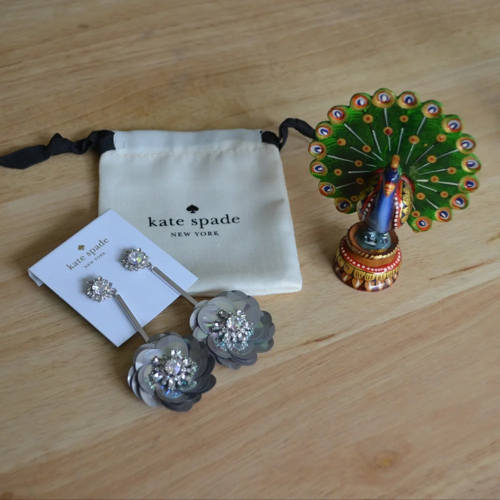 KATE SPADE Statement Sequin Drop Earrings