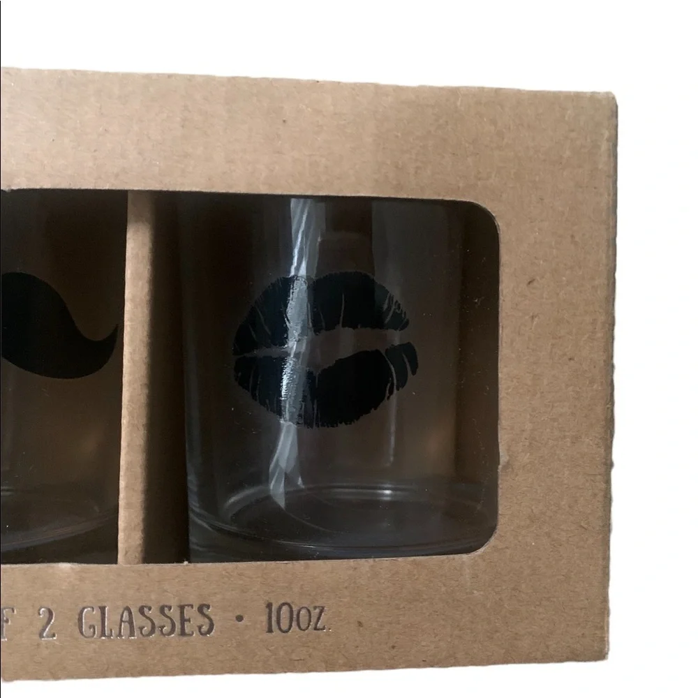 Shot Duo Set Mustache Lips Newlyweds Couple Engaged Dating Groom Bride