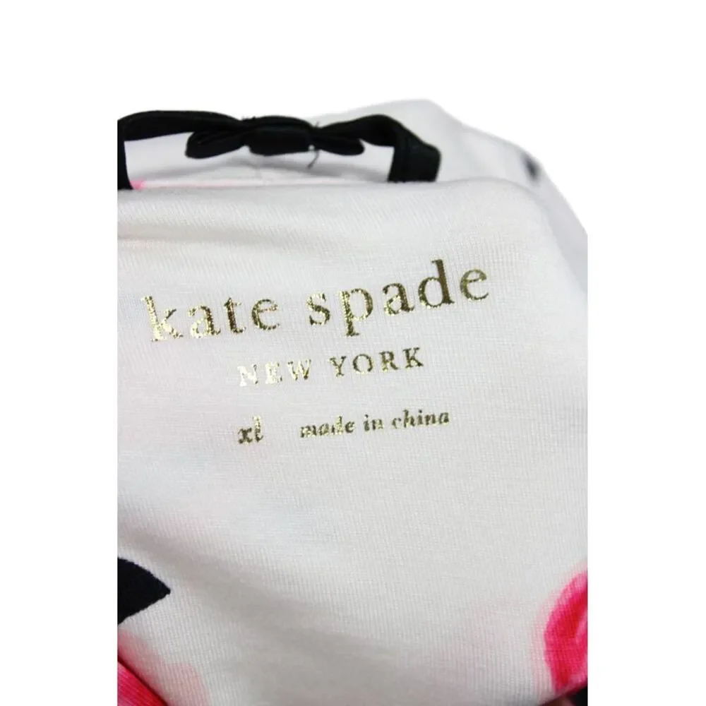 Kate Spade Women's Button Down Floral Two Piece Pajama Set Size XL