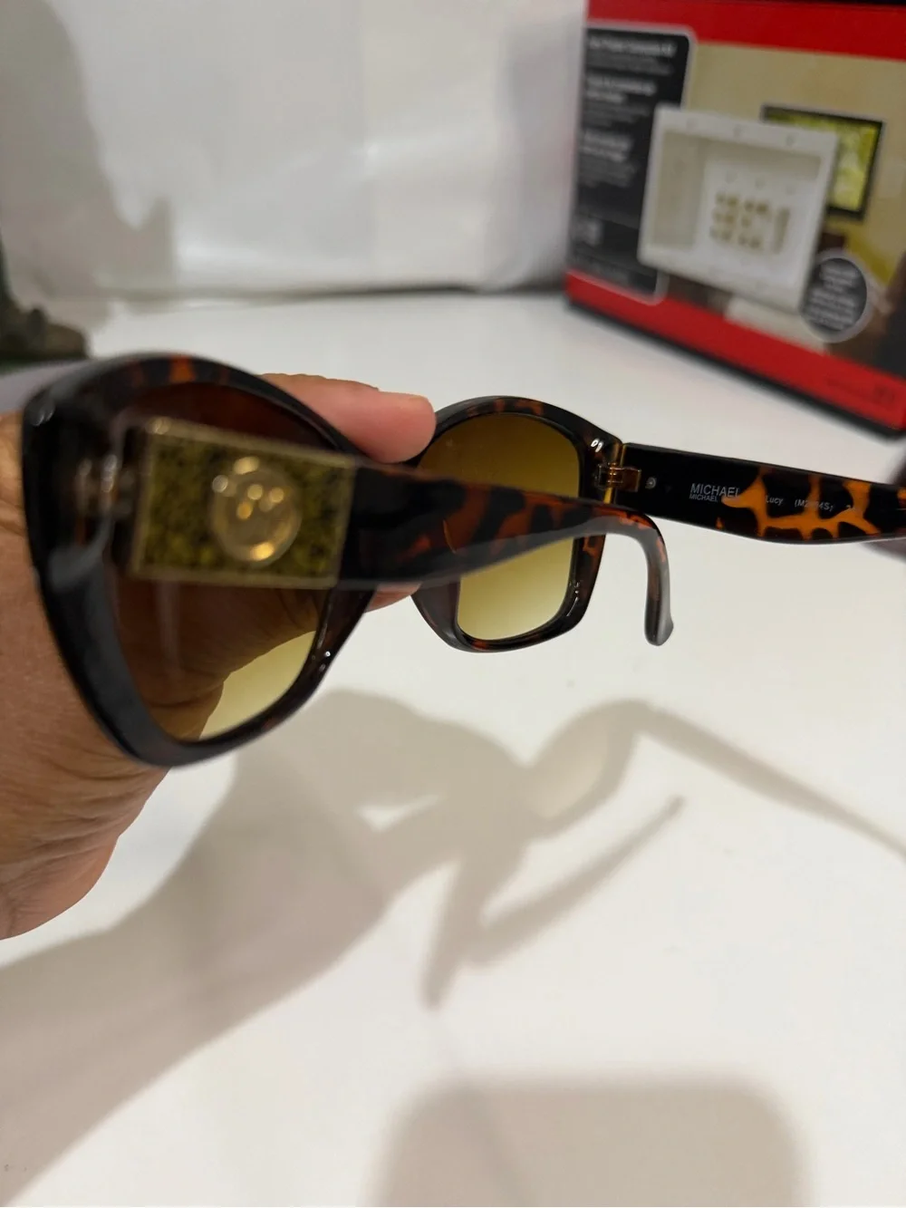 Michael Kors Lucy Sunglasses M2894S 240 Tortoise Shell Gold MK Logo 57-16-135⁠