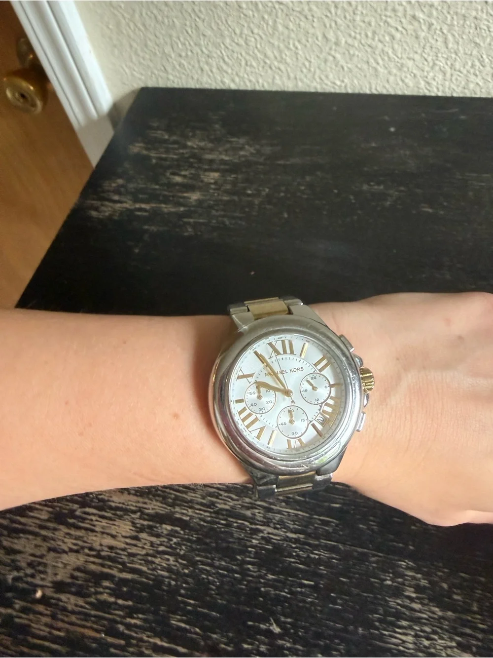 Michael Kors Two-Tone Silver and Gold Women's Chronograph Watch