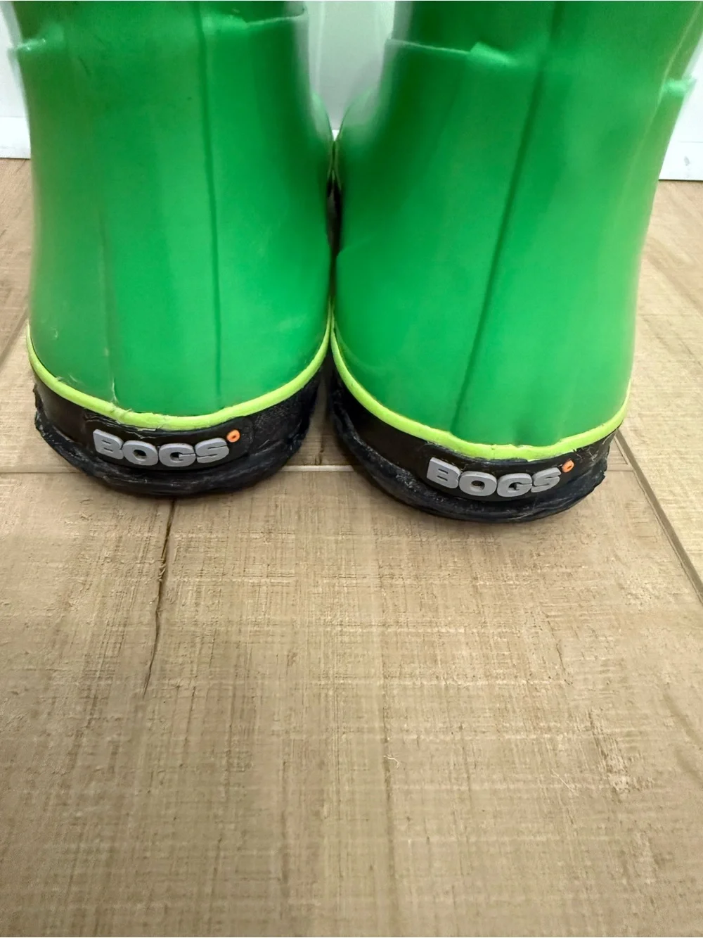 BOGS Green Waterproof Rain Boots Youth Size 4