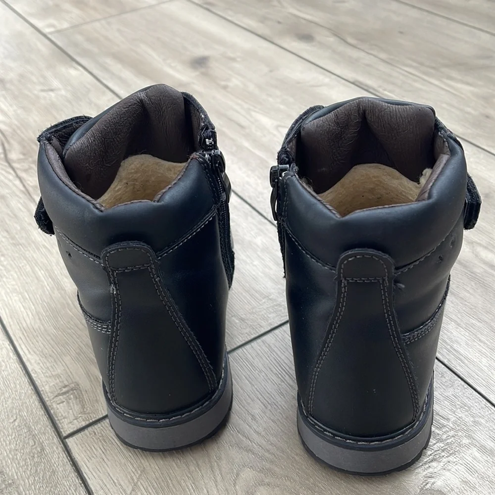WATERPROOF KIDS BOYS WOOLEN LINING WARM SNOW BOOTS SIZE 1.5