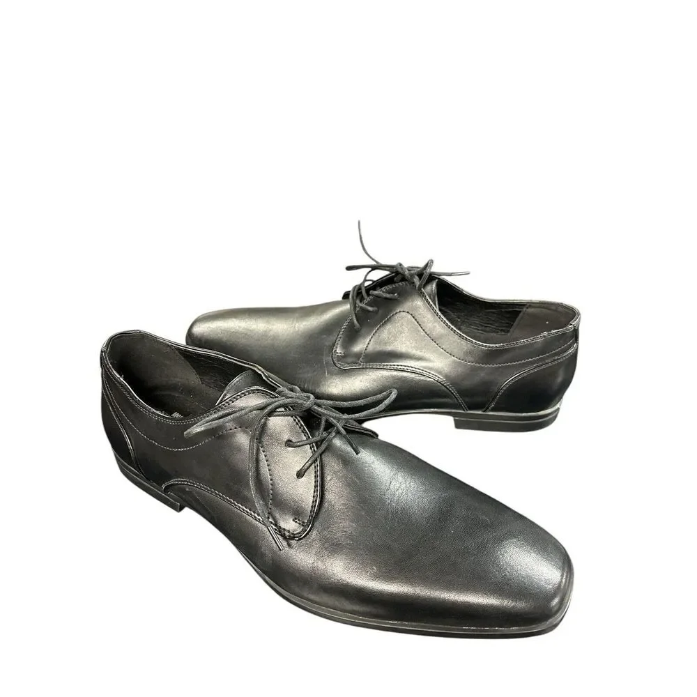 Giorgio Brutini Mens Oxford Dress Shoes Black‎ Leather Lace Up Size 14 M