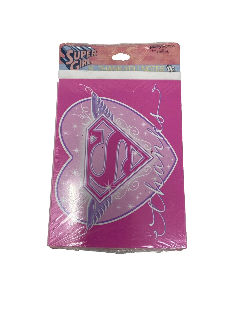 Vintage Hallmark Supergirl Thank You Notes 2006 Party Express Cards Sealed Pack