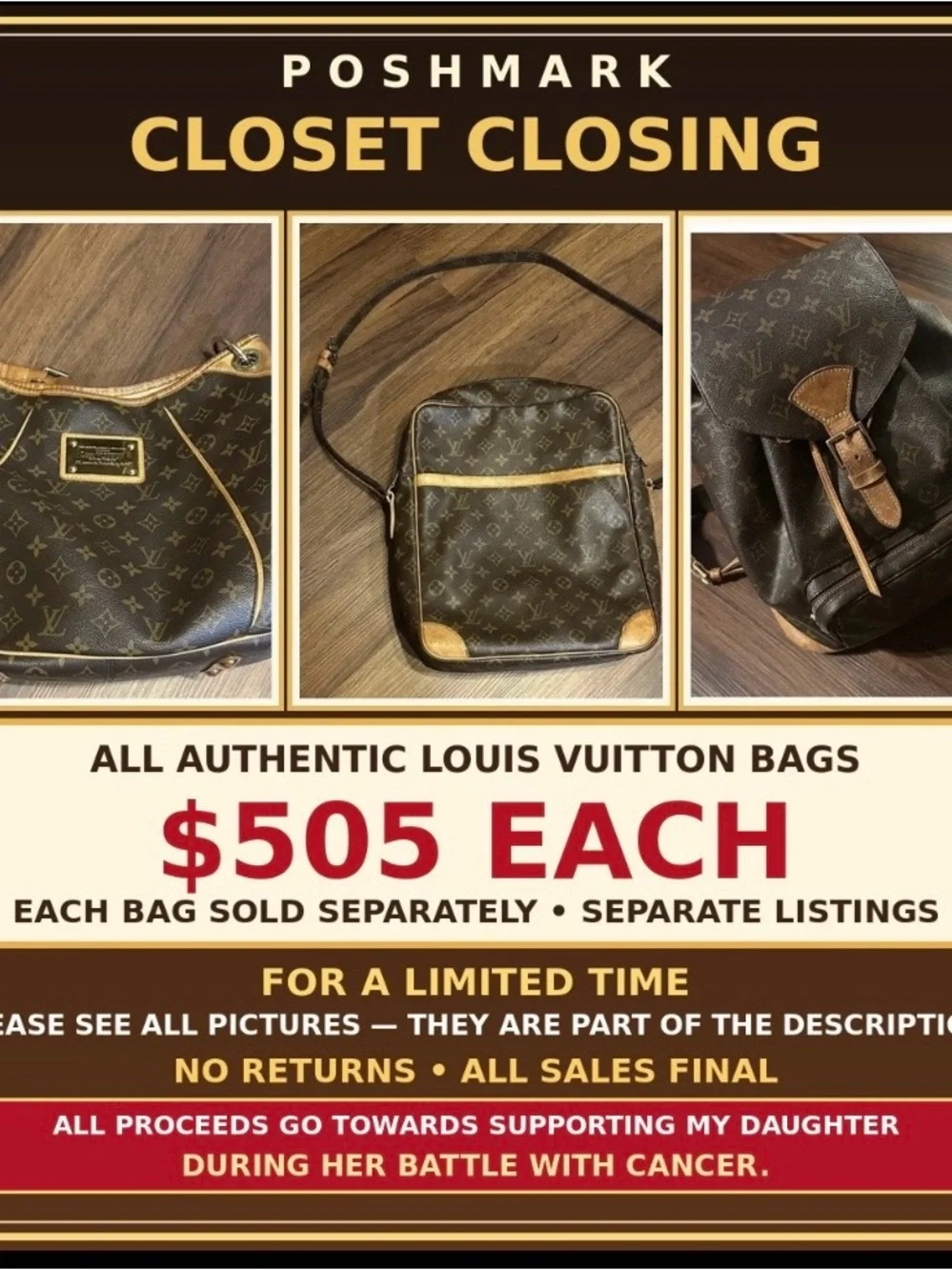 CLOSET CLEARANCE! ALL ITEMS MUST GO NOW!