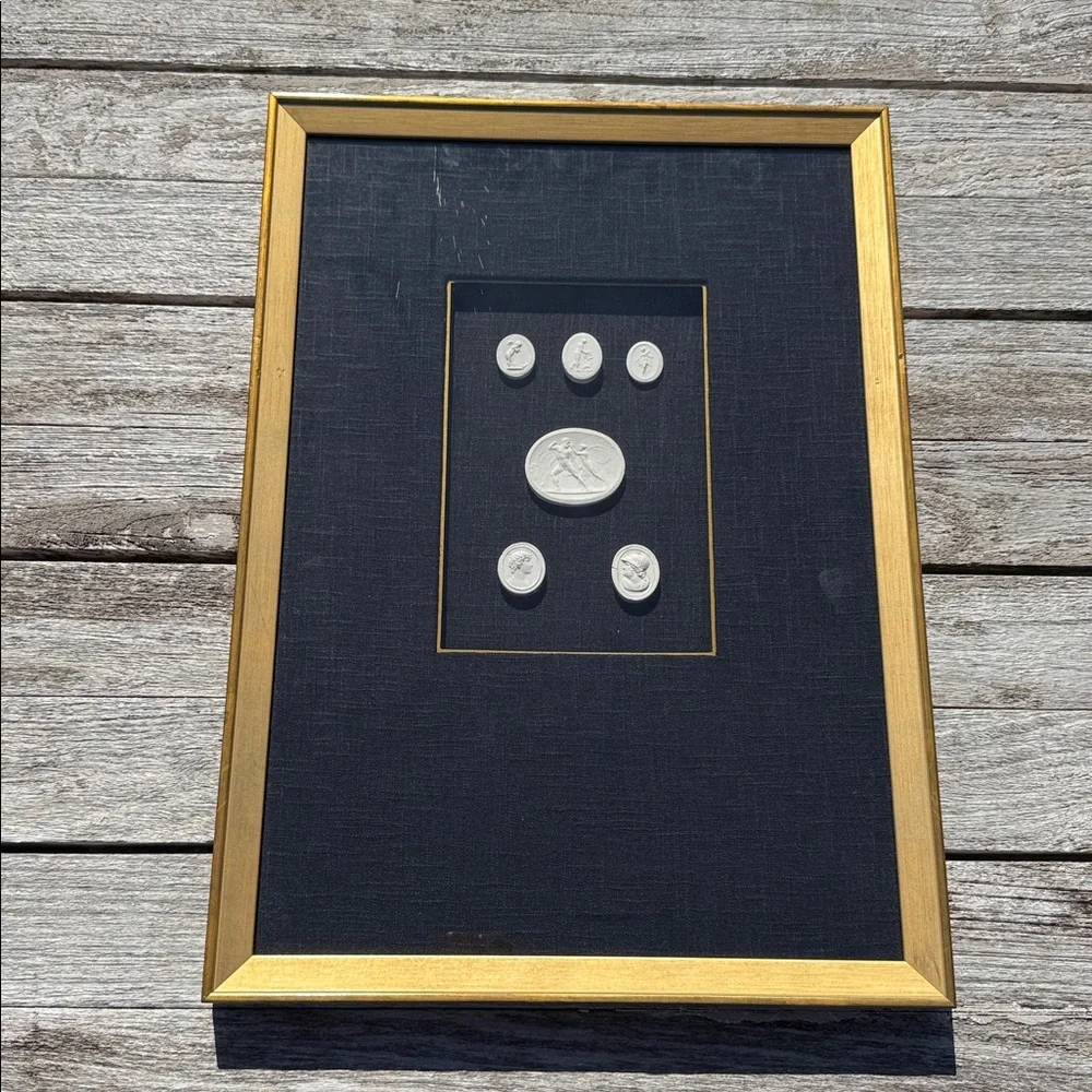 RH RESTORATION HARDWARE‎ 19TH C. EUROPEAN INTAGLIOS BLACK - 3