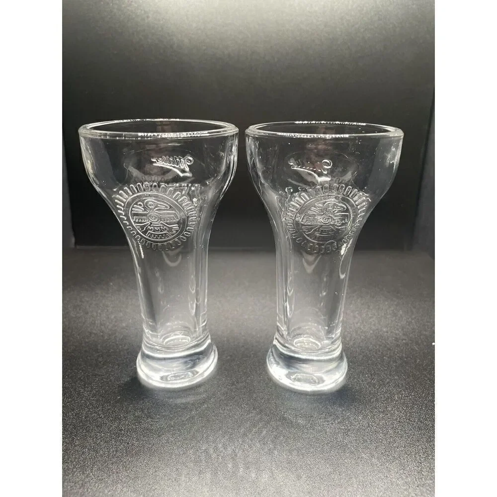 Miller Chill Shot Glasses Set of 2 Thunderbird Design 2 oz. Excellent‎ Condition