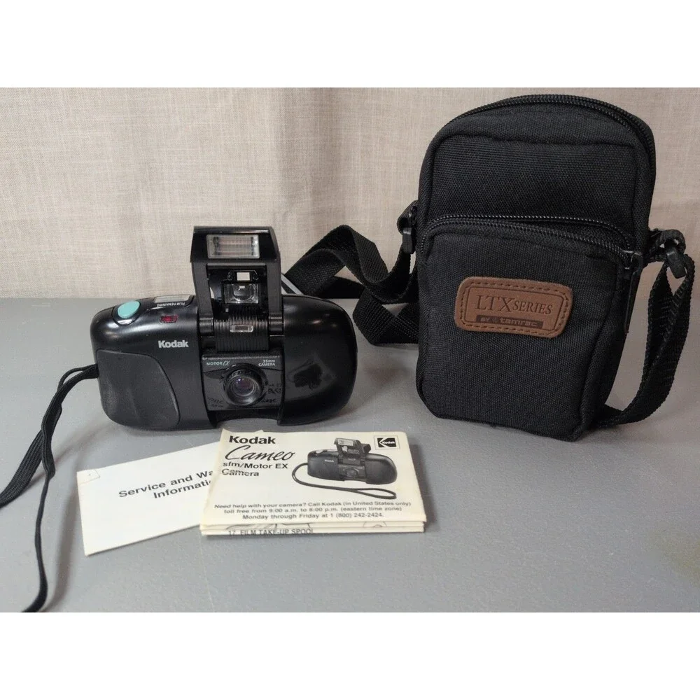 Kodak‎ Cameo Motor EX 35mm Film Camera Point & Shoot Tested With Manual And Bag