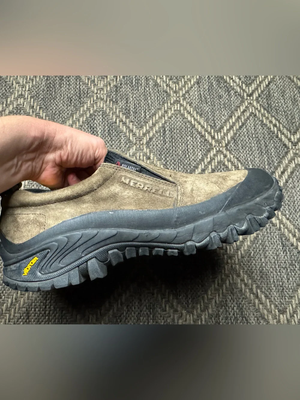 Merrell Shiver Moc 2 Shoes Mens 10.5 Black Leather Waterproof Vibram Slip On