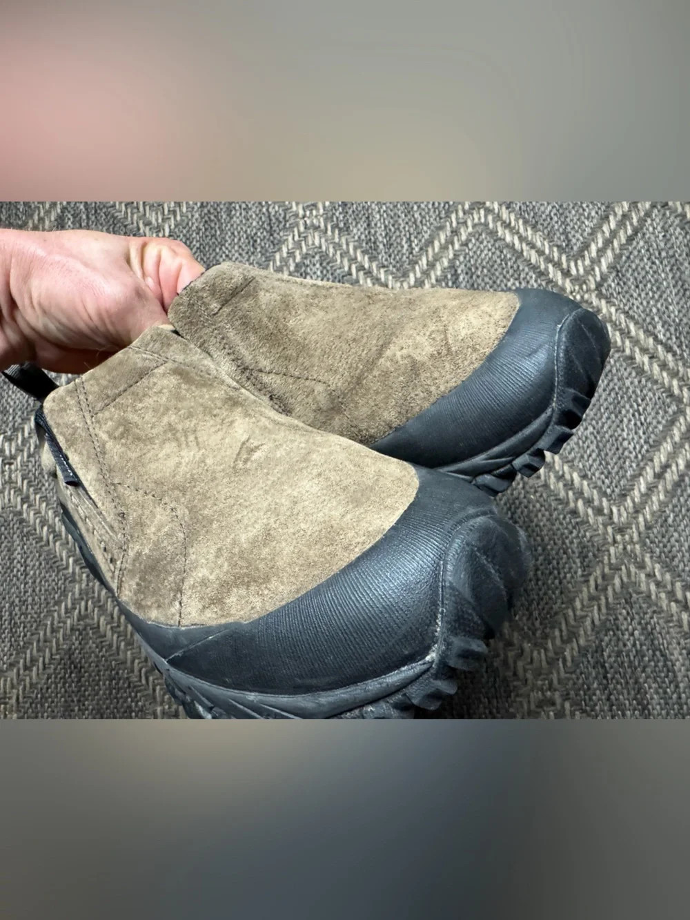 Merrell Shiver Moc 2 Shoes Mens 10.5 Black Leather Waterproof Vibram Slip On