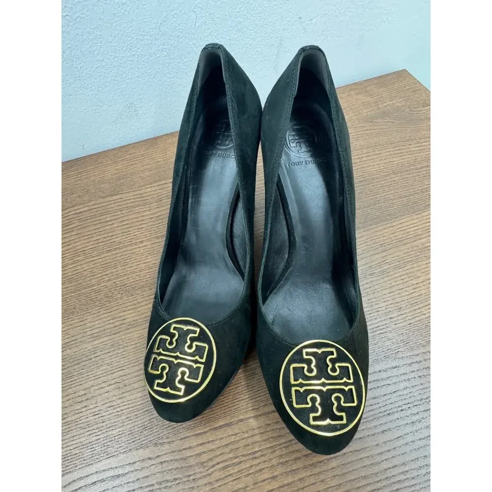 Tory Burch suede gold