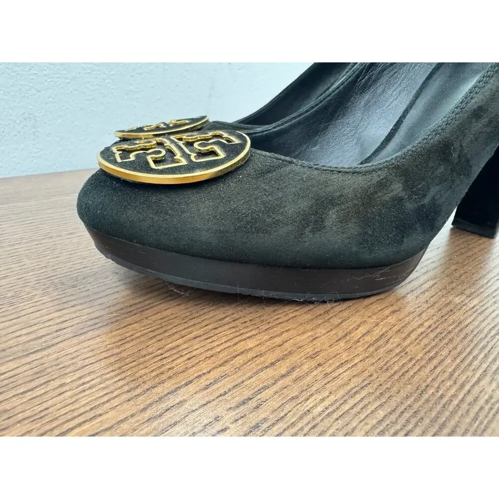 Tory Burch suede gold