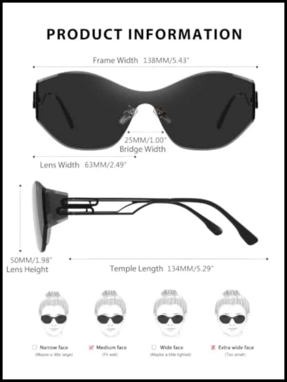 N/A y2k rimless