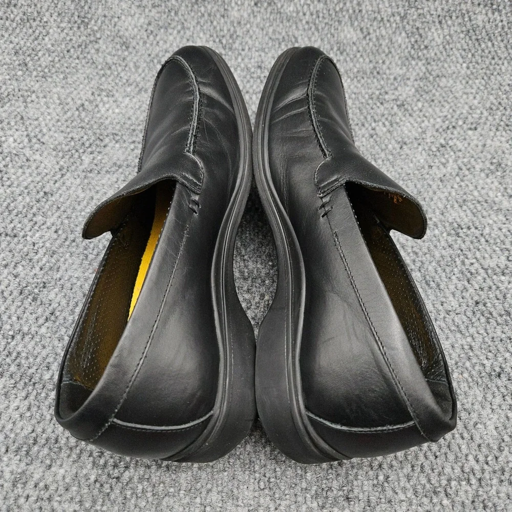 Amberjack (Men's 10) Black Leather The Loafer Slip On Dress Casual Comfort Shoes
