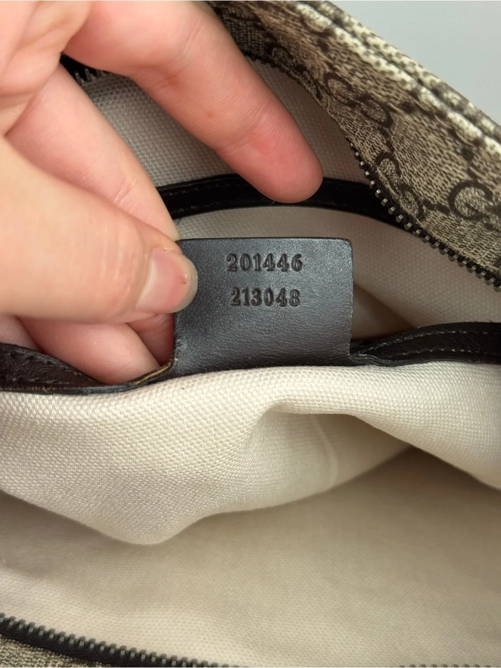 Gucci Flat GG Supreme Brown GG Canvas Crossbody Bag