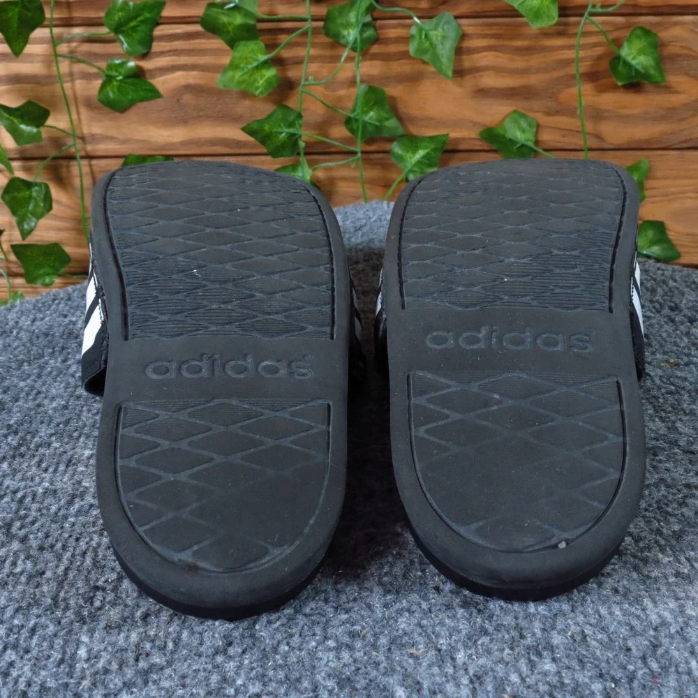adidas Adilette Comfort Mens Slide Sandals Size‎ 5 Athletic Shower Black White