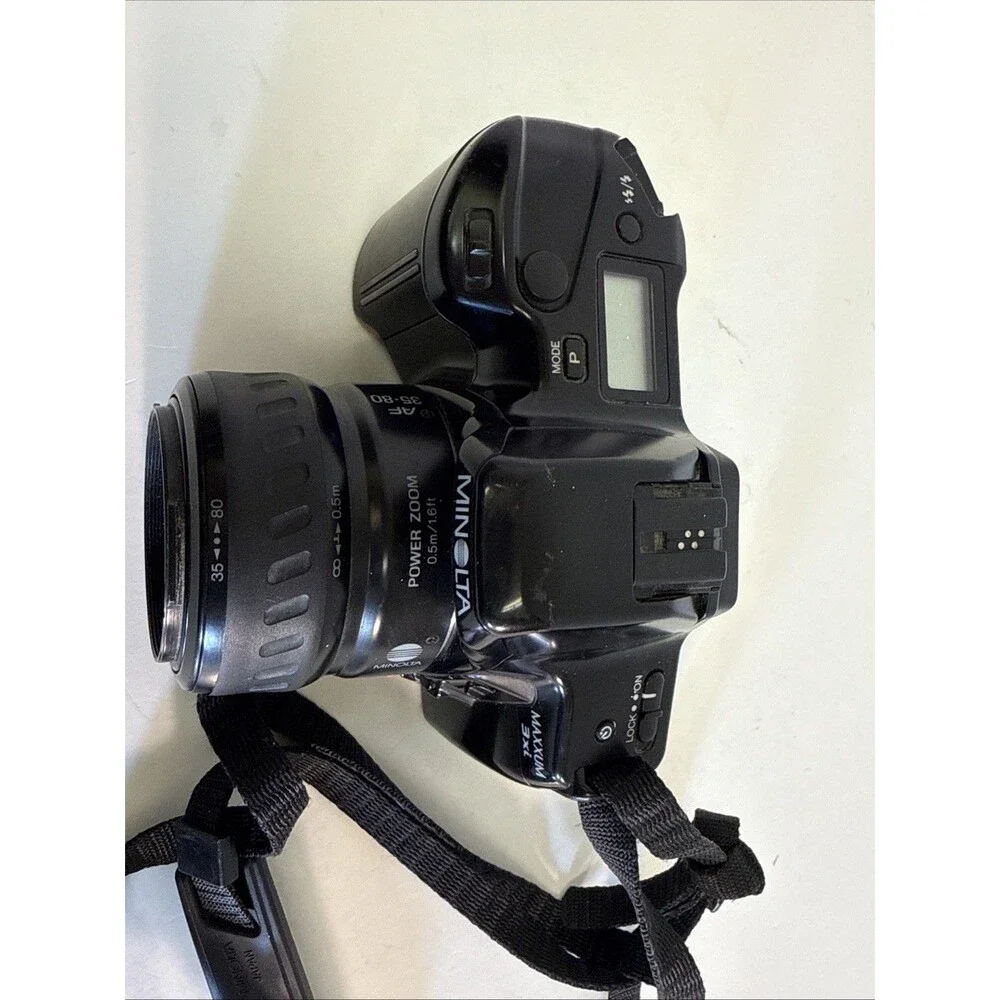 Vtg Minolta Maxxum 3xi W/Minolta AF 35-80 Power Zoom 0.5m/1.6ft Lens Not Tested
