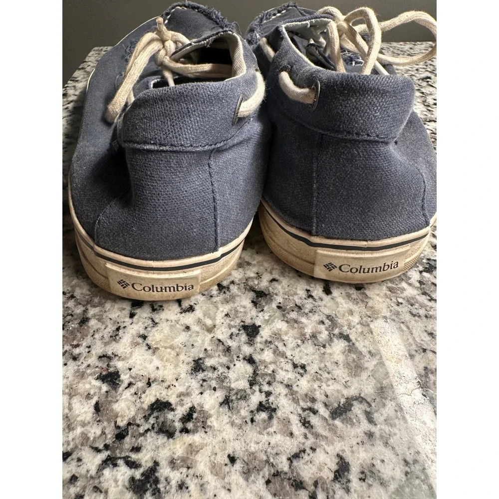 Columbia Men's Navy Blue Canvas Boat Shoes Lace‎ Up Casual Comfort Size 11