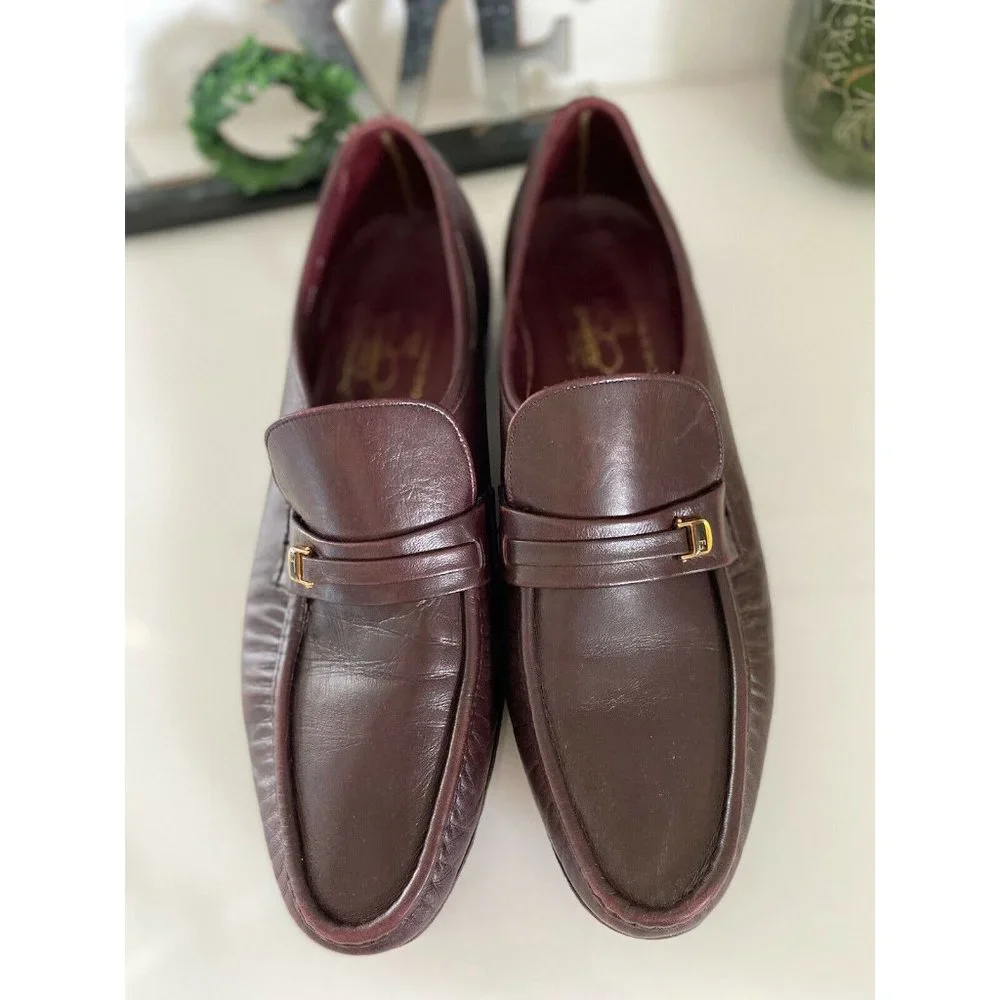 Florsheim Comfortech Signature Men's Shoes 10.5C Burgundy Loafers Dress Slip On‎
