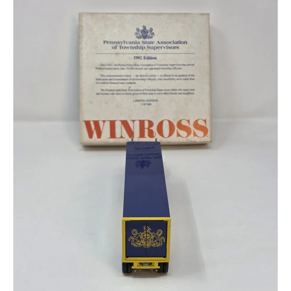 Winross PSATS Pennsylvania Township Supervisors 1992 Die Cast Truck 1/64 NIB 600
