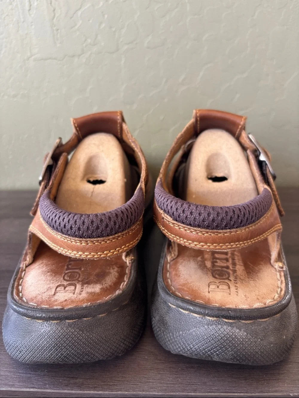 Born Joshua Brown Leather Open Toe‎ Fisherman’s Sandal Size 10 / EU 44
