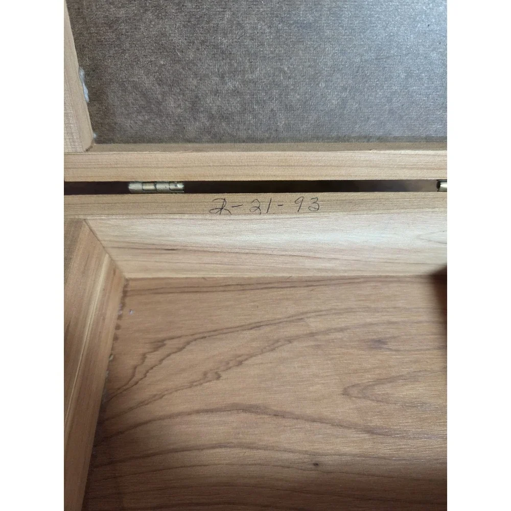 Vintage Wooden Jewelry Trinket Box Cedar Wood Keepsake Great Smoky‎ Mts