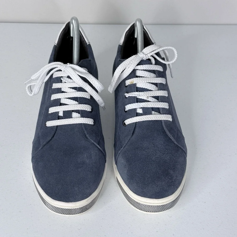 CALTO Blue Suede Invisible Height Increasing Elevator Shoes Sneakers Mens Sz 9