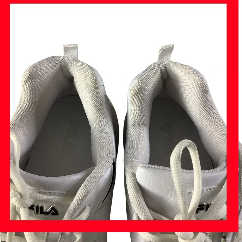 Fila Classic Sneakers Mens 13 White Athletic Walking Chunky Dad Shoes Athleisure