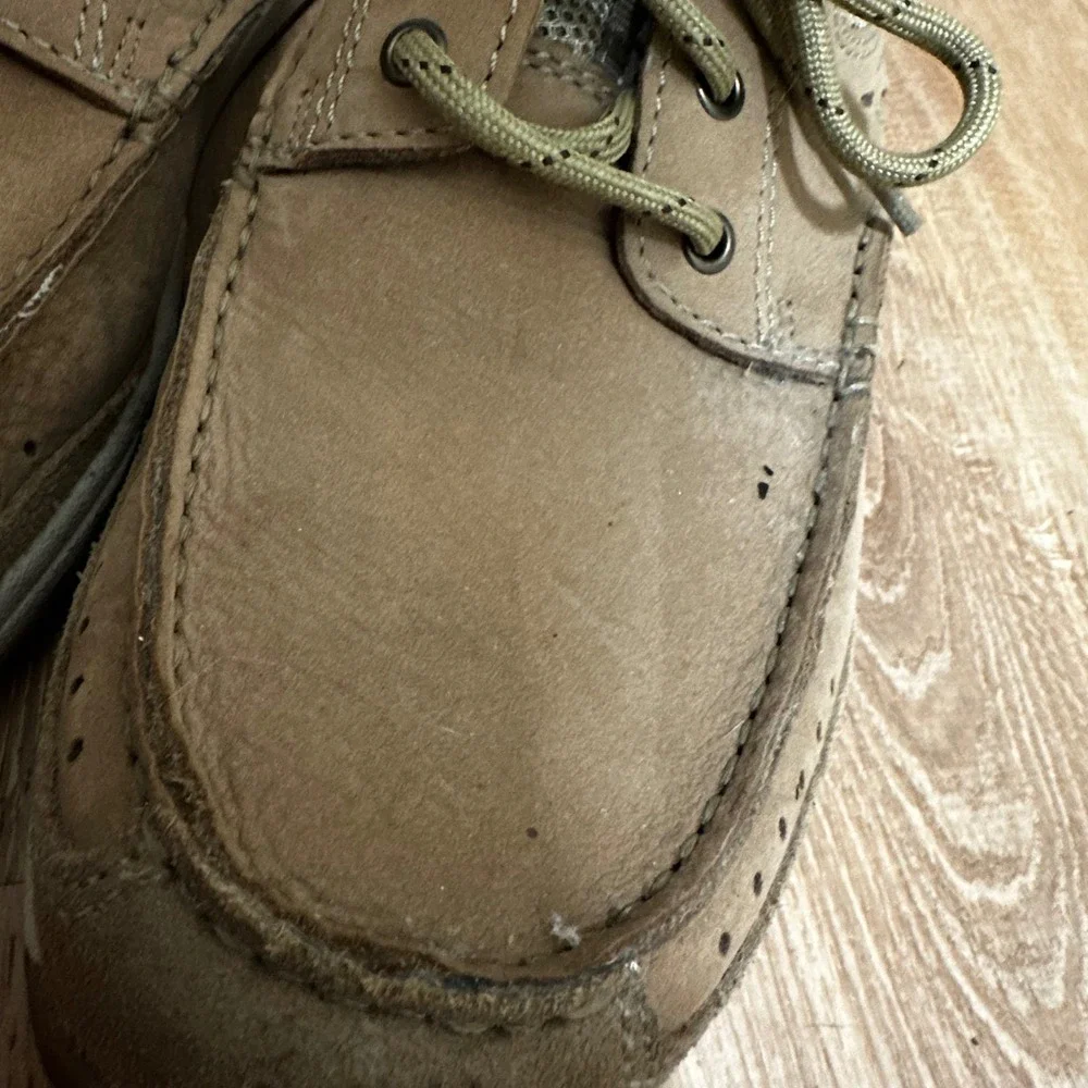 Clarks | Men's Tan‎ Brown Nubuck Coastal Ortholite Leather Boat Shoes, Size 8.5