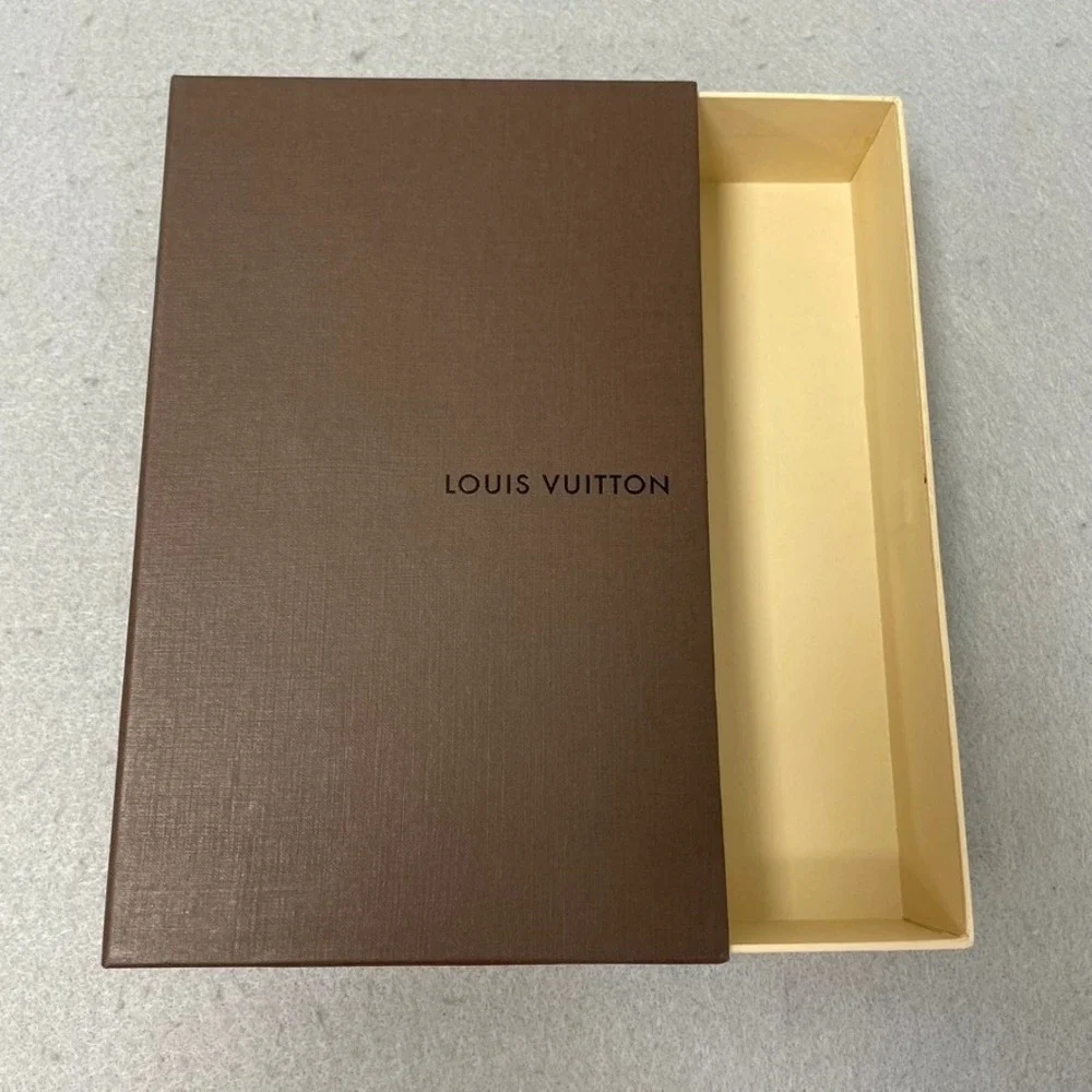 Louis Vuitton Drawer Box and Dust Bag Set Brown Yellow Authentic 5.5x8.5x2