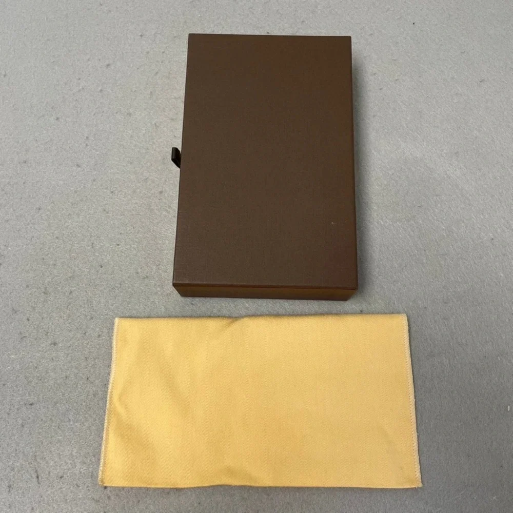 Louis Vuitton Drawer Box and Dust Bag Set Brown Yellow Authentic 5.5x8.5x2