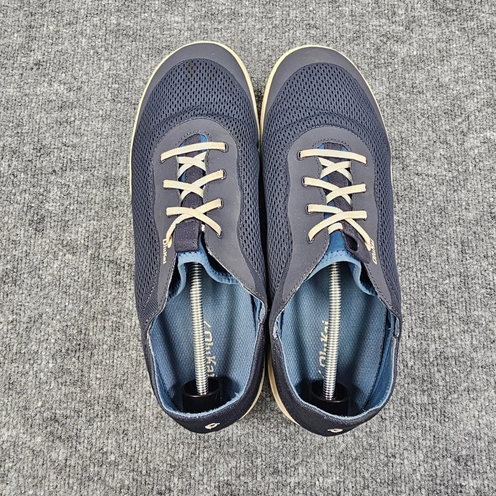 OluKai Moku Pae Mens 14 Trench Blue Mesh Boat Shoe Drop-In Heel Slip-On Sneakers