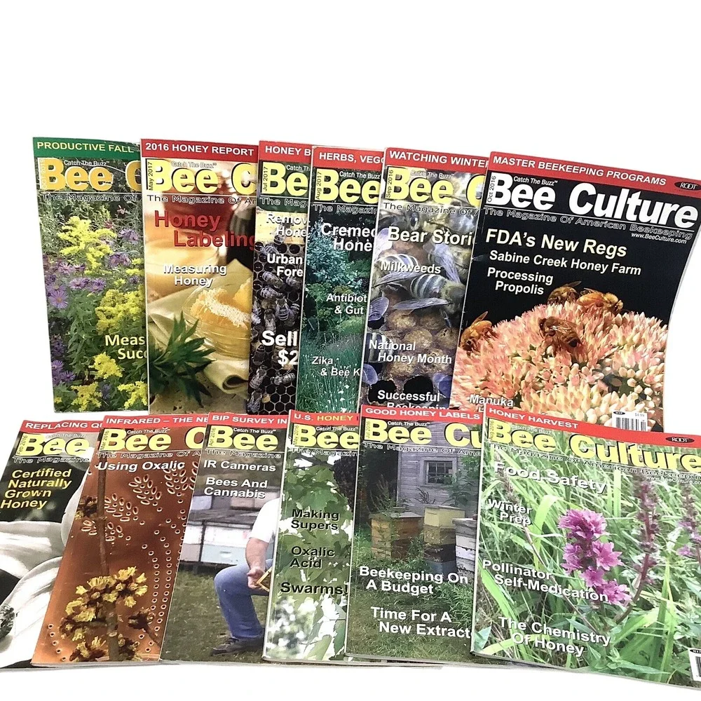 12 Bee Culture Magazines 2016 to 2019 Bees Cannabis Propolis Pollinator Milkweed