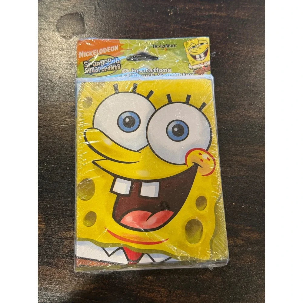 SpongeBob SquarePants Invitations 8 ct 2007 Vintage Birthday‎ Cards Nickelodeon