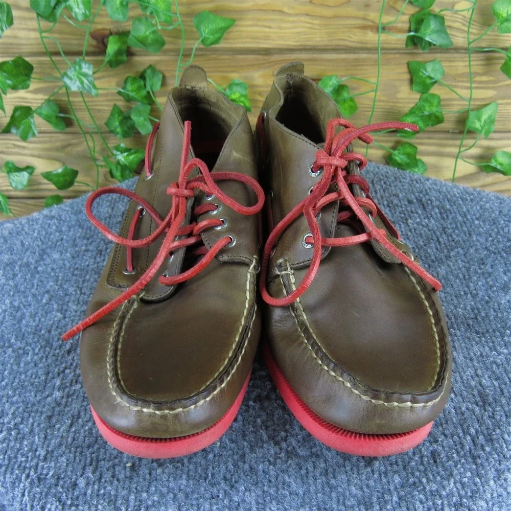 Sperry Men Mid Boat Shoe Brown Leather Size‎ 11 Medium Gently Used 2025