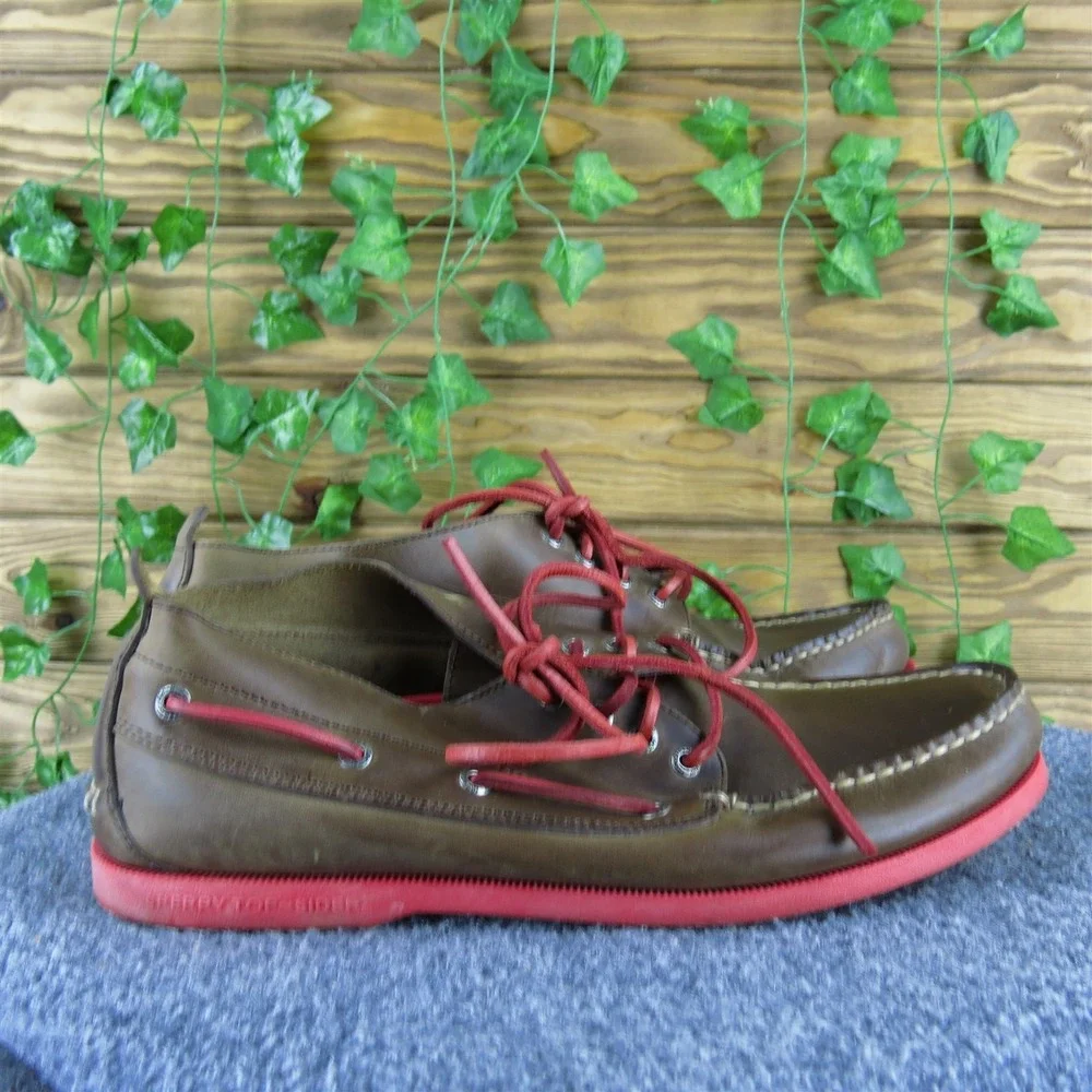 Sperry Men Mid Boat Shoe Brown Leather Size‎ 11 Medium Gently Used 2025
