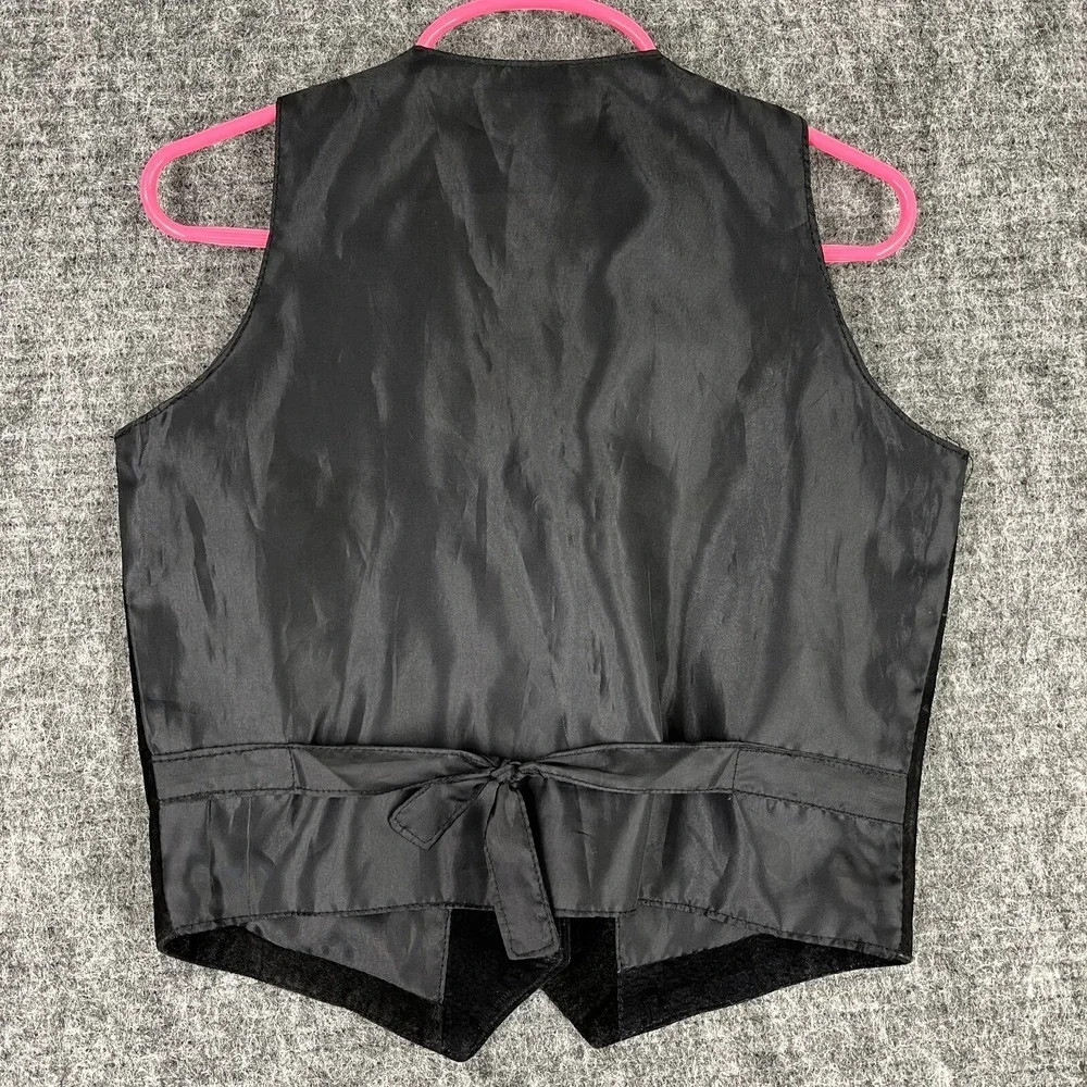 Whos That Girl 90s Y2K‎ Grunge Retro Vintage Streetwear Leather Vest Girls M