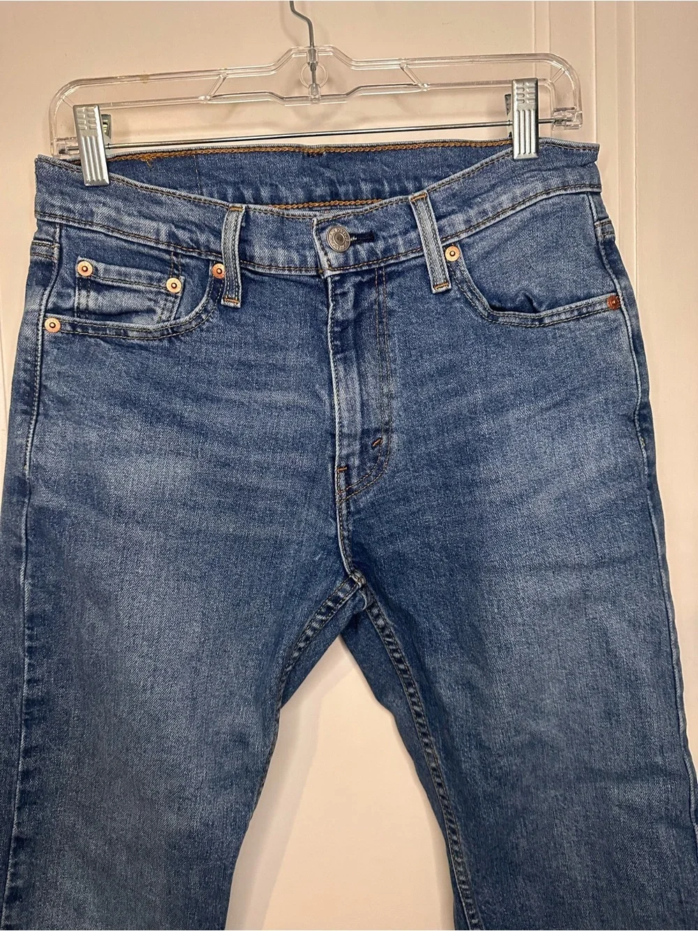 Levi's 513 30x30 Men's Straight Jeans in Medium Blue Denim