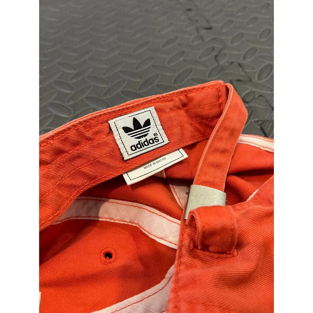 Adidas Trefoil Baseball Cap Unisex OSFA Orange Embroidered Logo Adjustable Hat