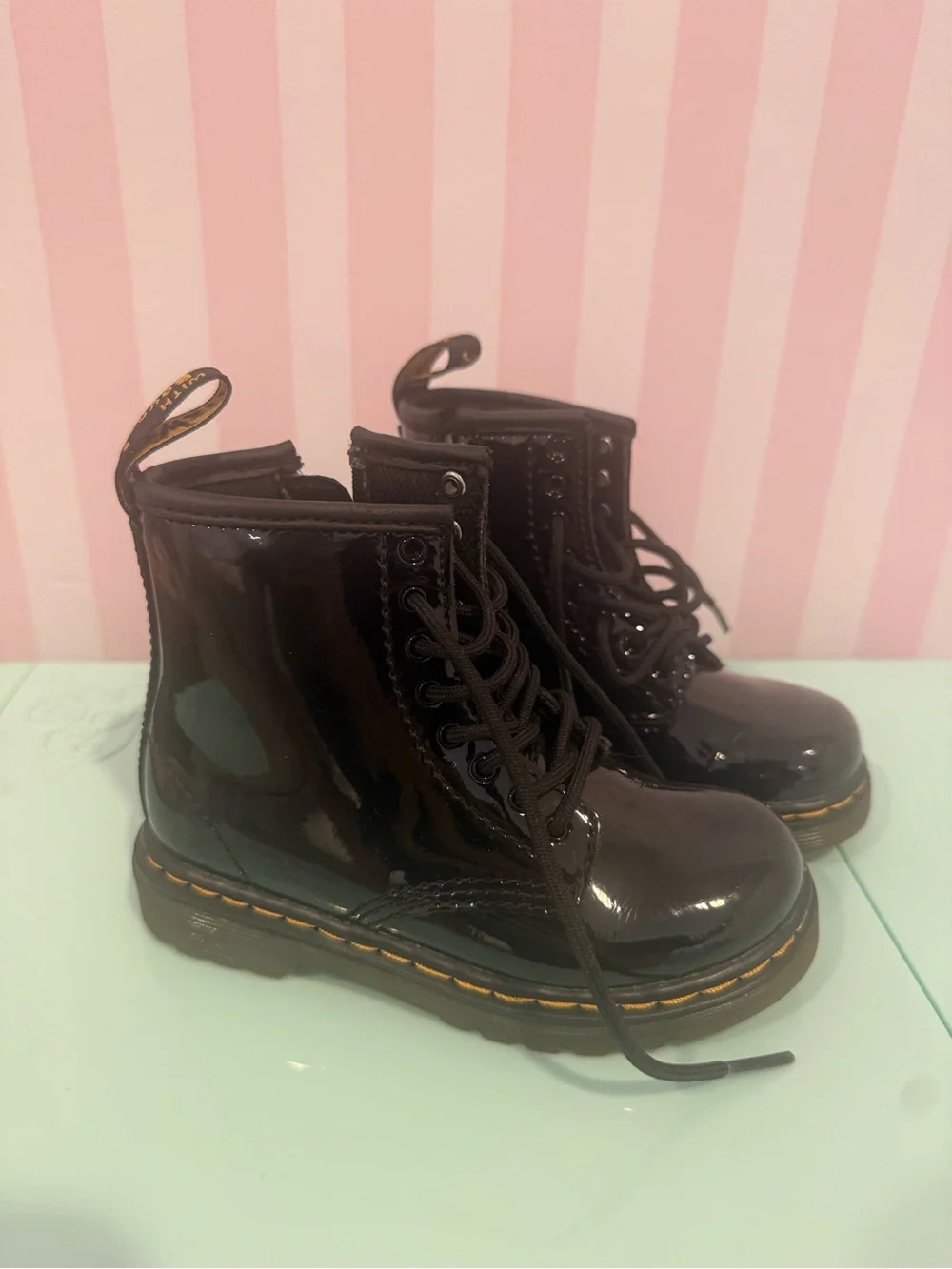 Dr. Martens shiny patent