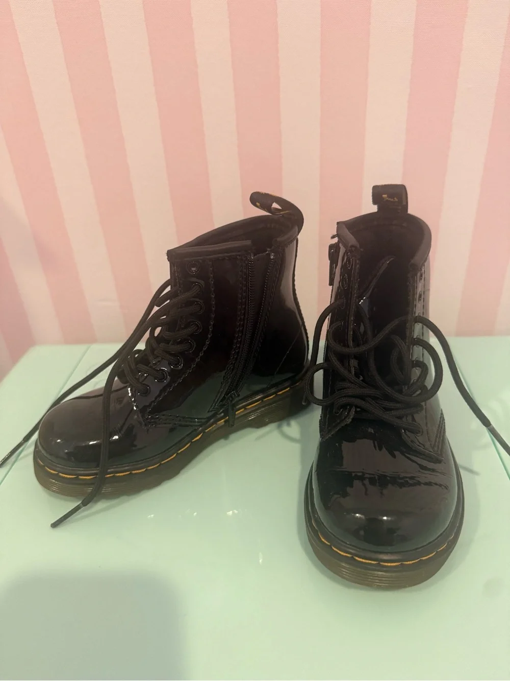 Dr. Martens shiny patent