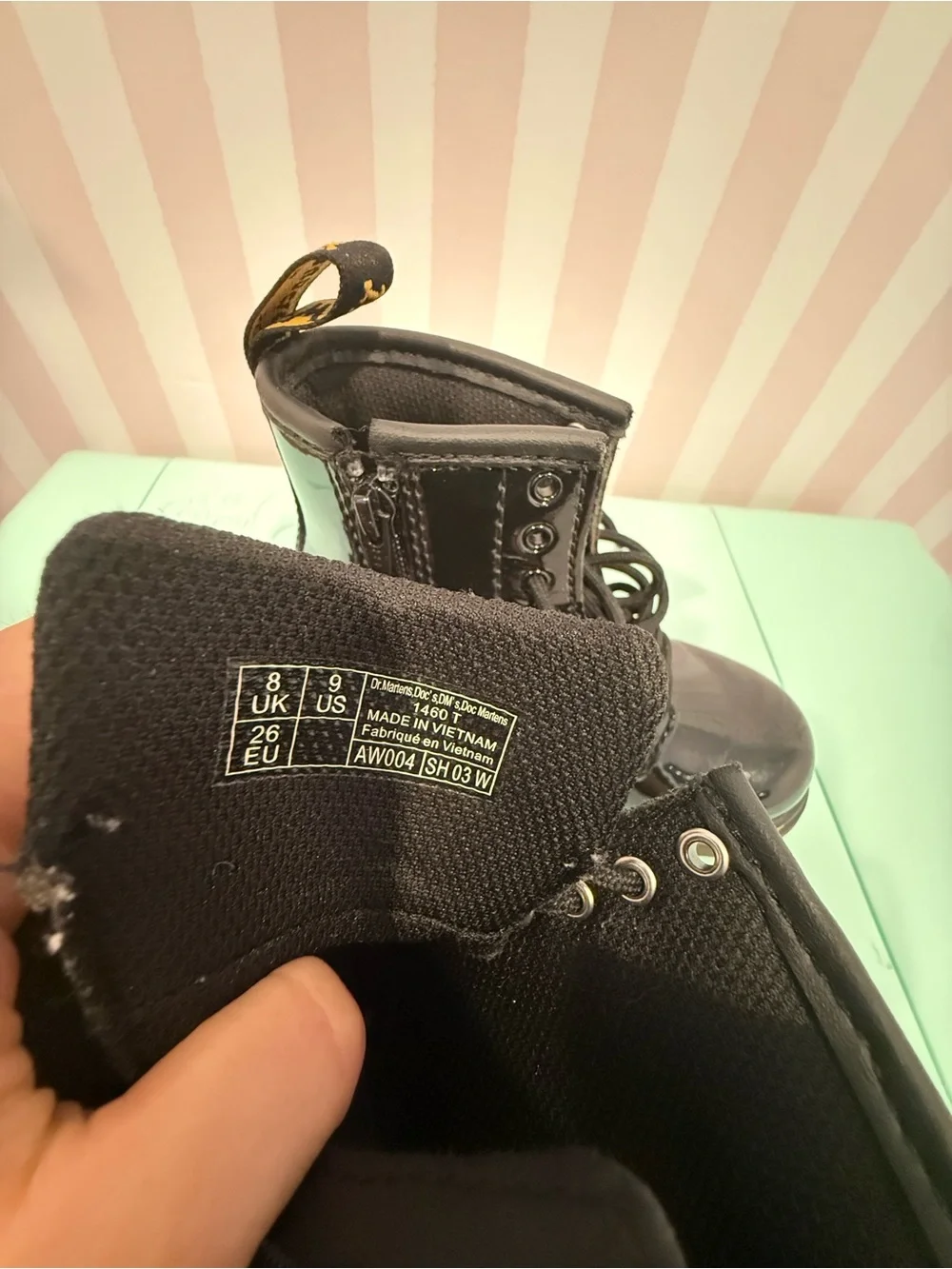 Dr. Martens shiny patent